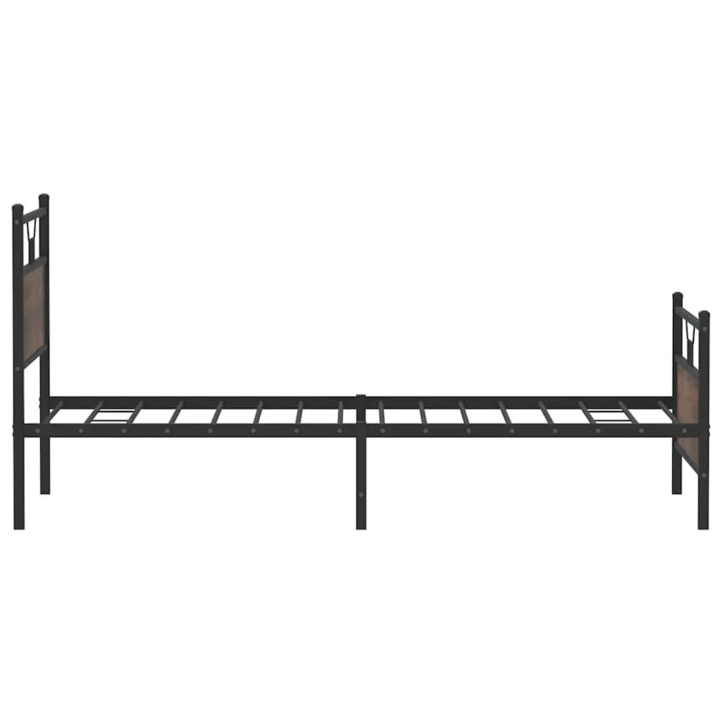 Bed Frame without Mattress Brown Oak 107x203 cm Engineered Wood