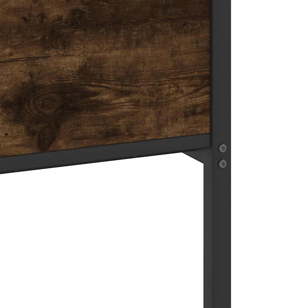 Bed Frame without Mattress Smoked Oak 140x200 cm Engineered Wood