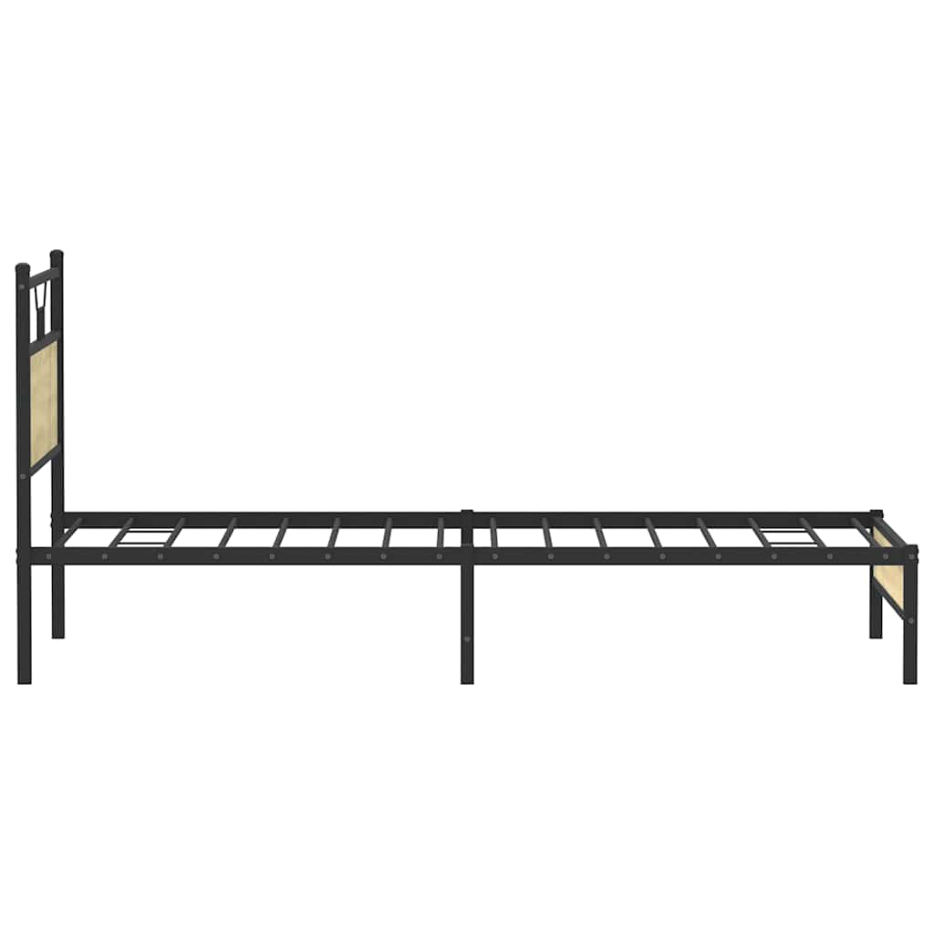 Bed Frame without Mattress Sonoma Oak 100x200 cm Engineered Wood