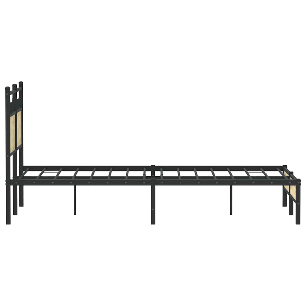 Bed Frame without Mattress Sonoma Oak 120x190 cm Small Double Engineered Wood