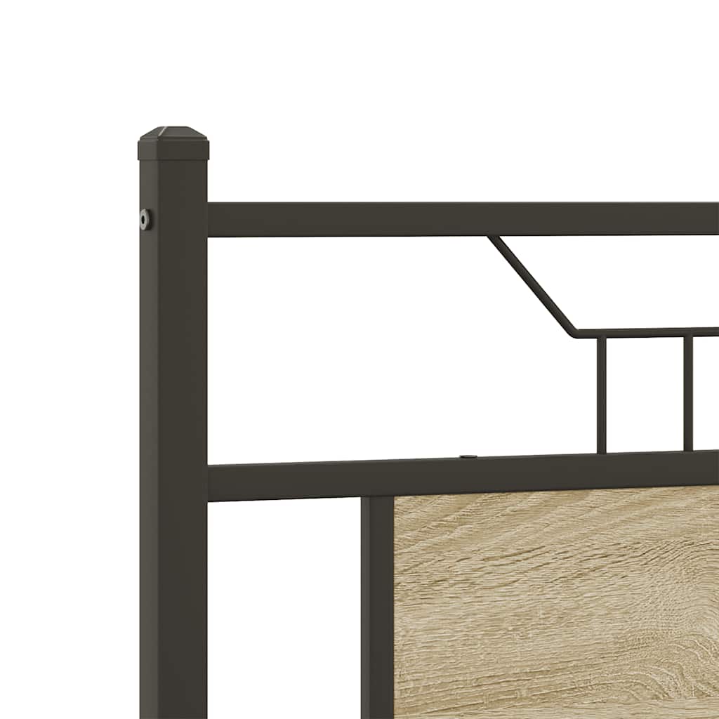 Bed Frame without Mattress Sonoma Oak 150x200 cm King Size Engineered Wood