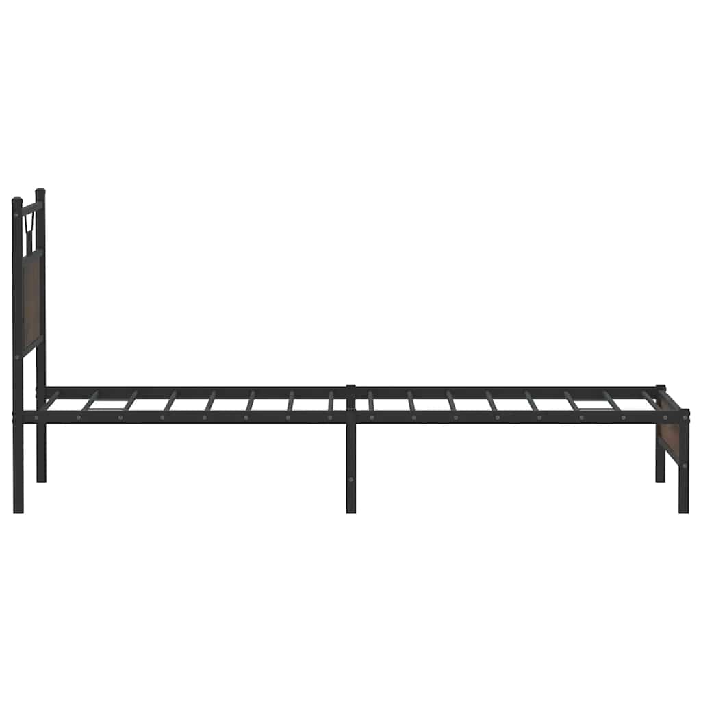 Bed Frame without Mattress Brown Oak 80x200 cm Engineered Wood