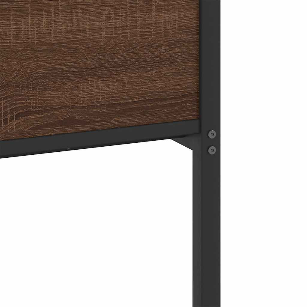 Bed Frame without Mattress Brown Oak 75x190 cm Small Single Engineered Wood