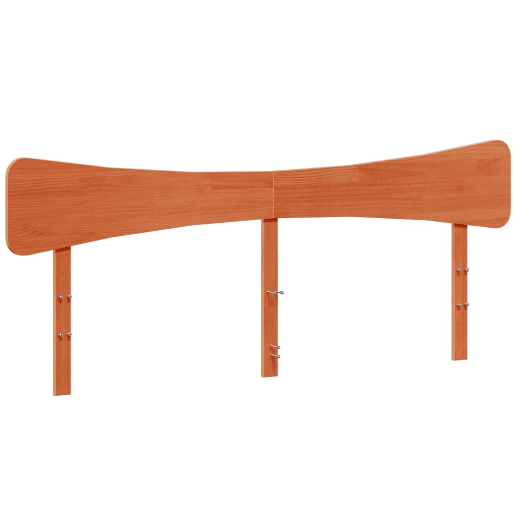 Bed Frame without Mattress Wax Brown 180x200 cm Super King Solid Wood Pine