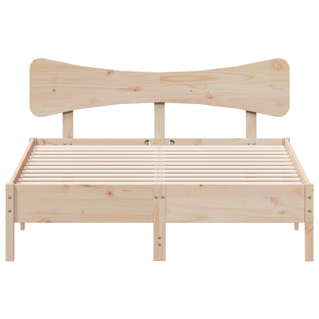 Bed Frame without Mattress 150x200 cm King Size Solid Wood Pine