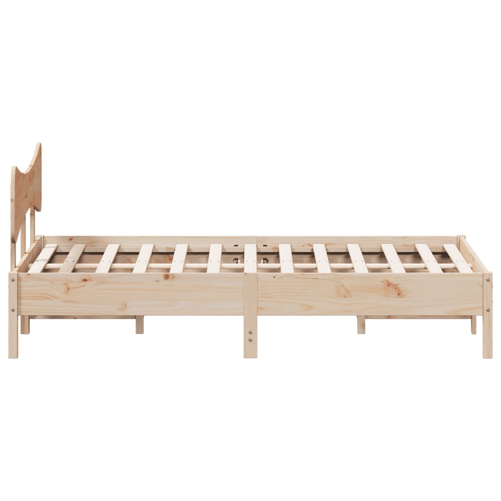 Bed Frame without Mattress 150x200 cm King Size Solid Wood Pine