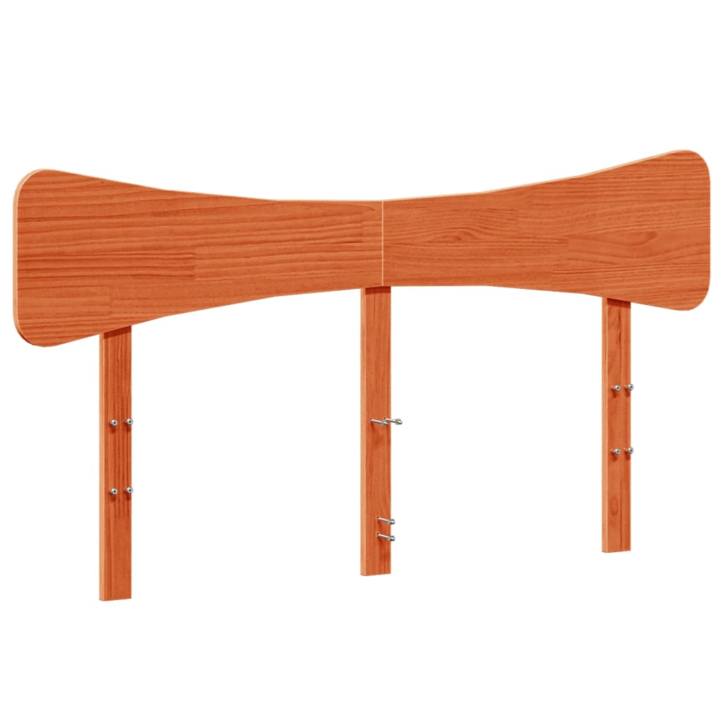 Bed Frame without Mattress Wax Brown 120x190 cm Small Double Solid Wood Pine