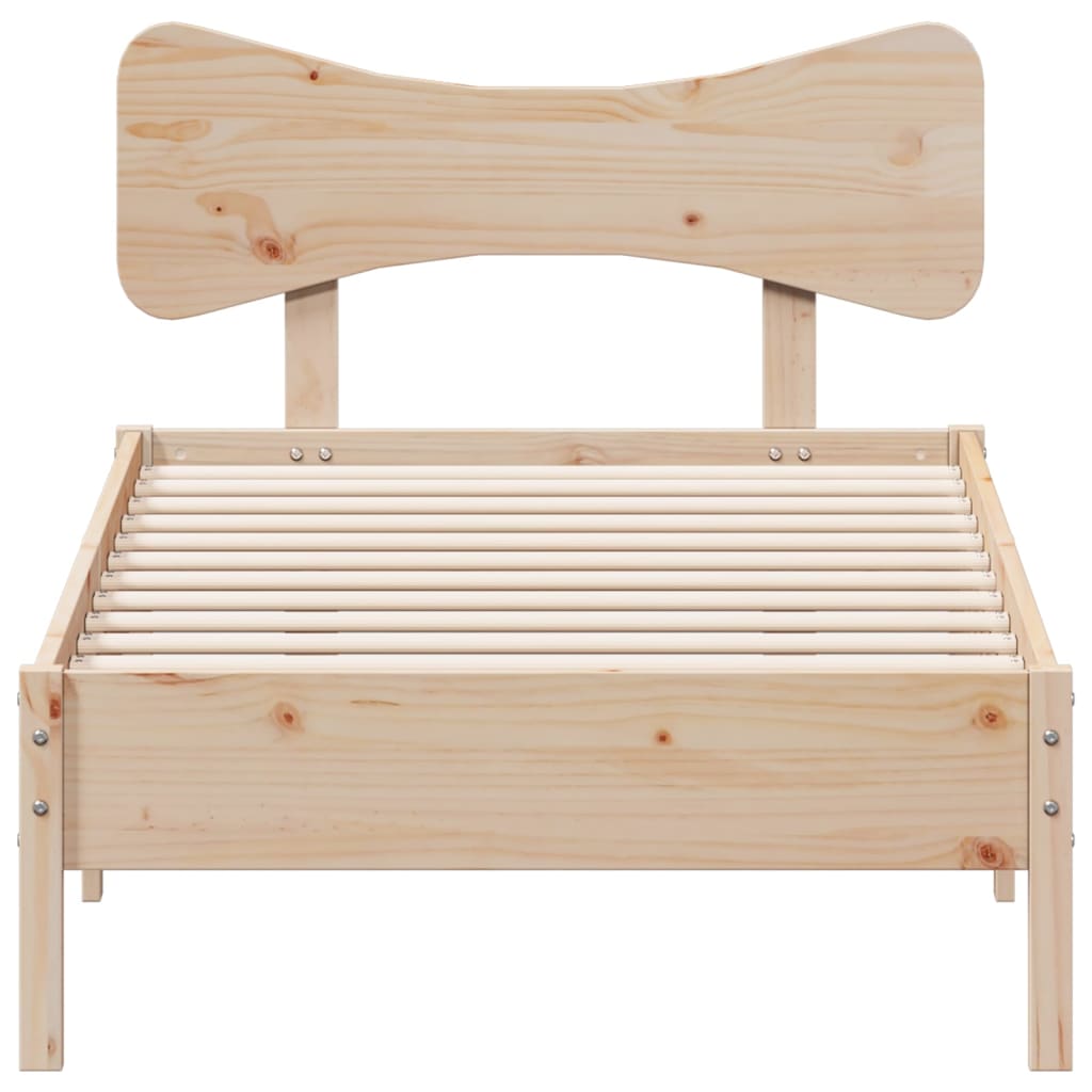 Bed Frame without Mattress 75x190 cm Small Single Solid Wood Pine