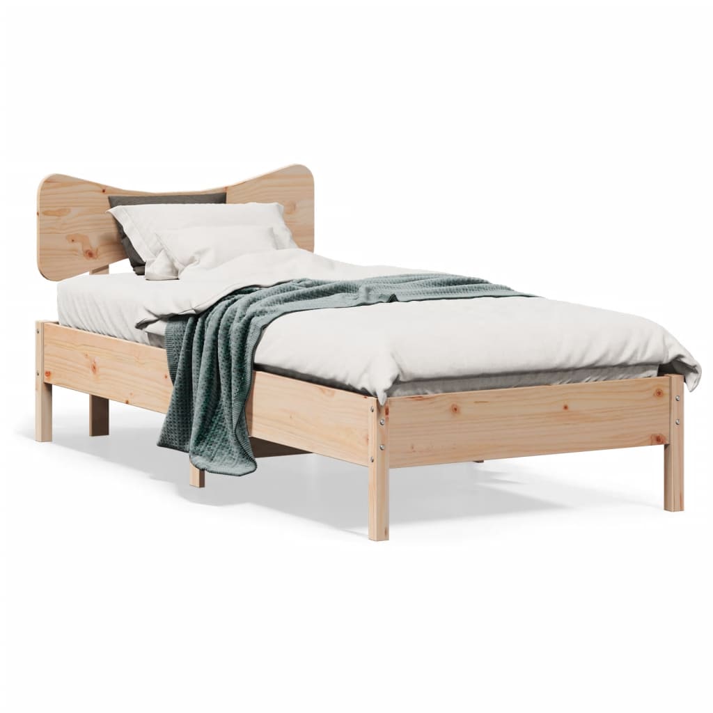 Bed Frame without Mattress 75x190 cm Small Single Solid Wood Pine