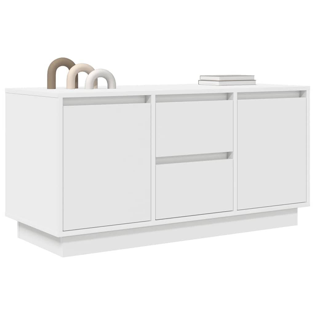 Modern Wooden 40 Inch TV Tele Stand Unit Cabinet With LED Lights & Storage