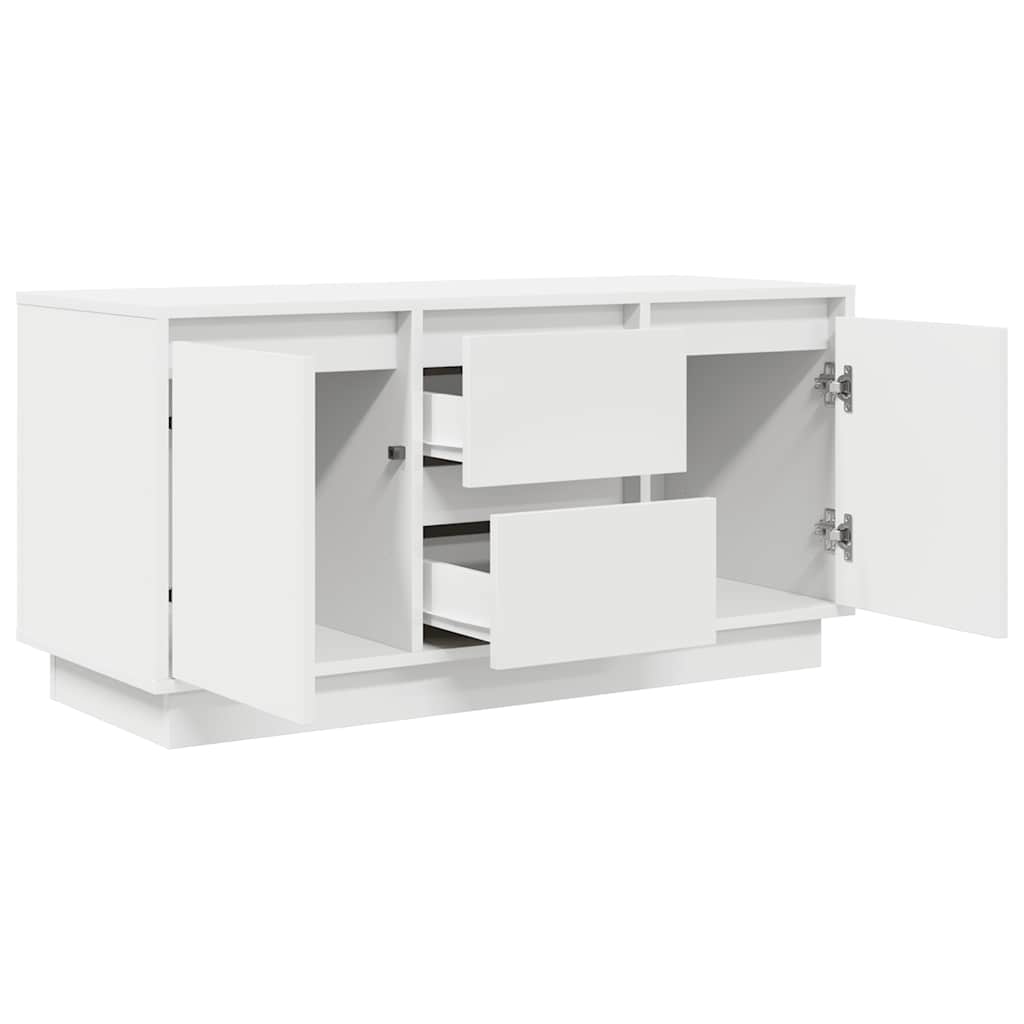 Modern Wooden 40 Inch TV Tele Stand Unit Cabinet With LED Lights & Storage
