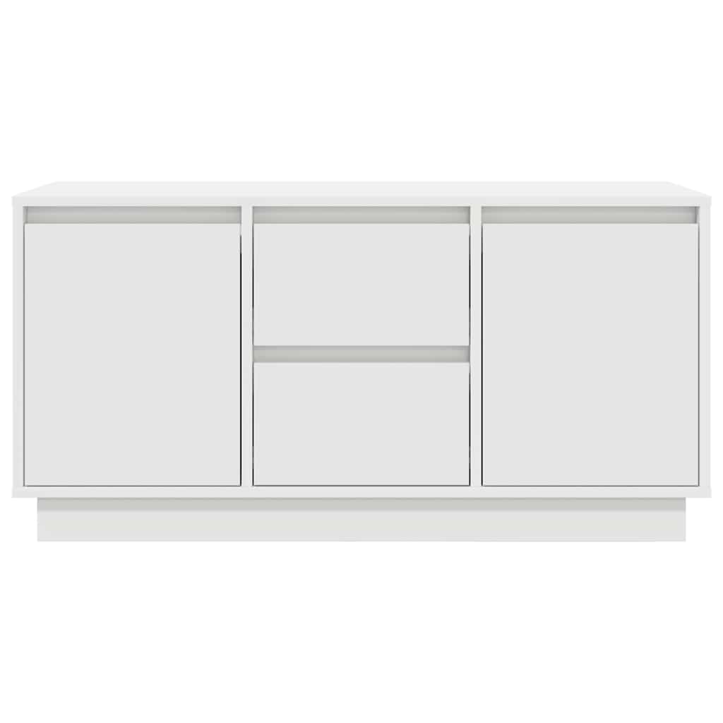 Modern Wooden 40 Inch TV Tele Stand Unit Cabinet With LED Lights & Storage
