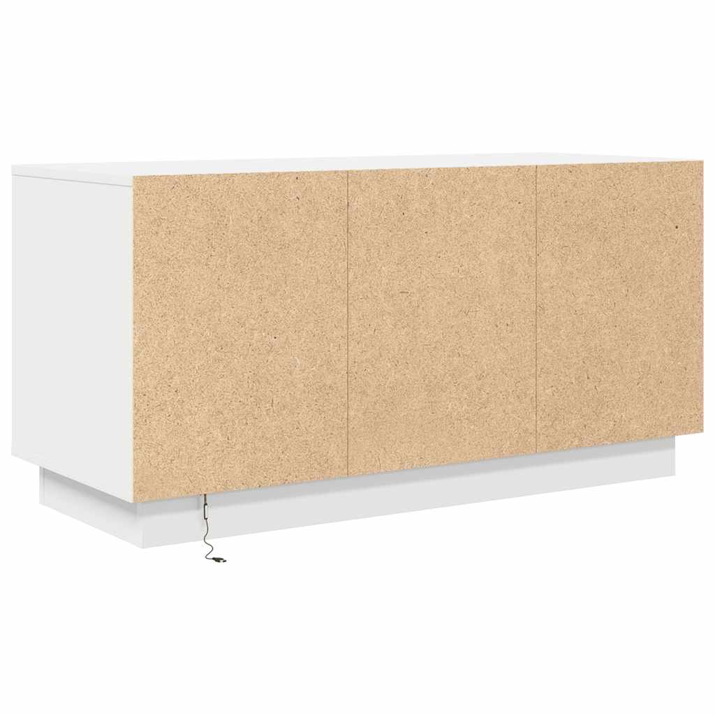 Modern Wooden 40 Inch TV Tele Stand Unit Cabinet With LED Lights & Storage