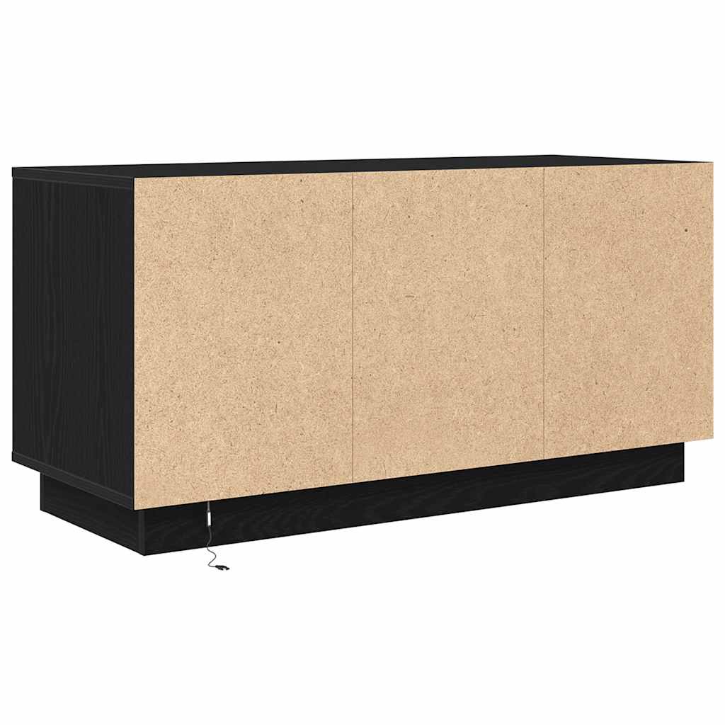 Modern Wooden 40 Inch TV Tele Stand Unit Cabinet With LED Lights & Storage