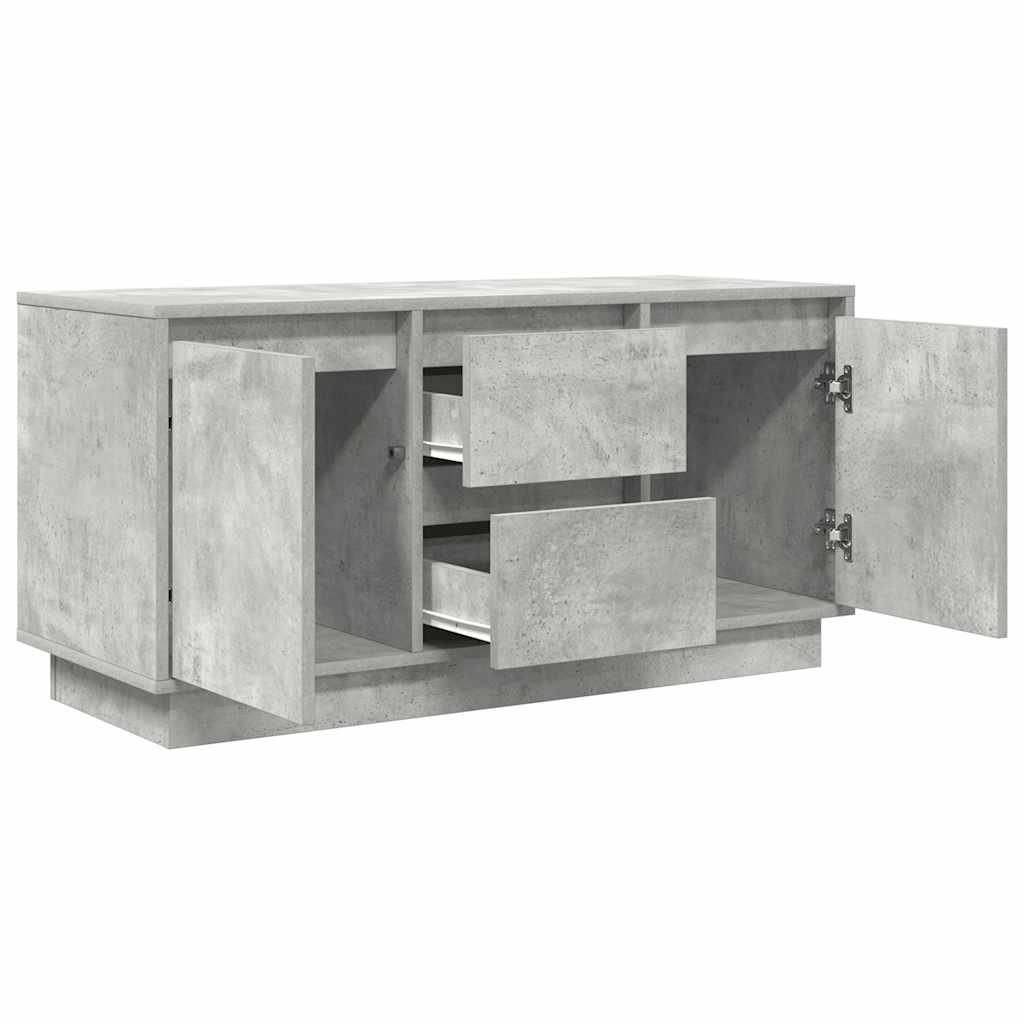 Modern Wooden 40 Inch TV Tele Stand Unit Cabinet With LED Lights & Storage
