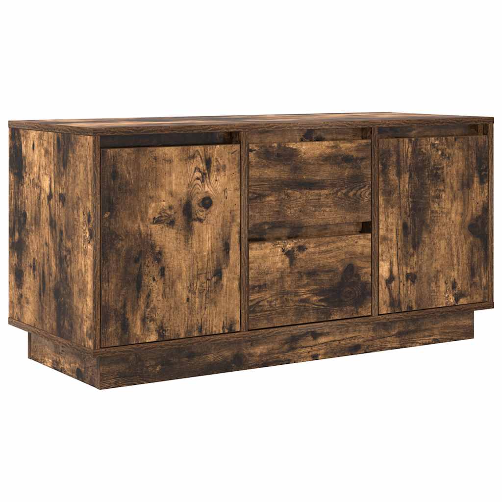 Modern Wooden 40 Inch TV Tele Stand Unit Cabinet With LED Lights & Storage
