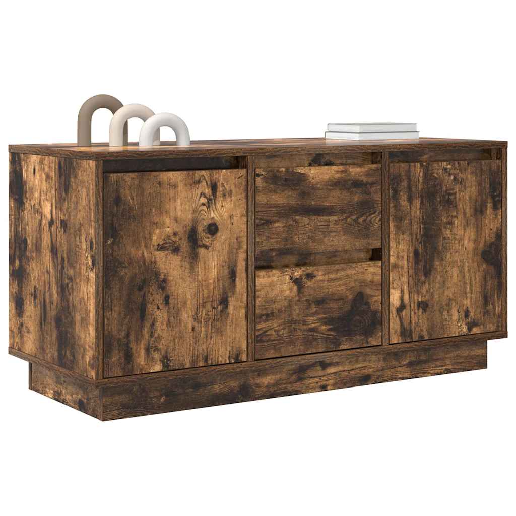Modern Wooden 40 Inch TV Tele Stand Unit Cabinet With LED Lights & Storage