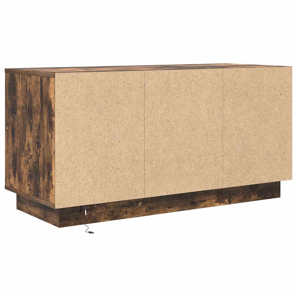 Modern Wooden 40 Inch TV Tele Stand Unit Cabinet With LED Lights & Storage