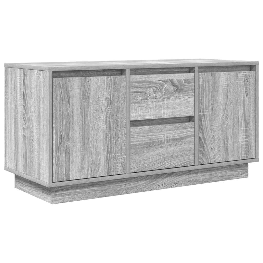 Modern Wooden 40 Inch TV Tele Stand Unit Cabinet With LED Lights & Storage
