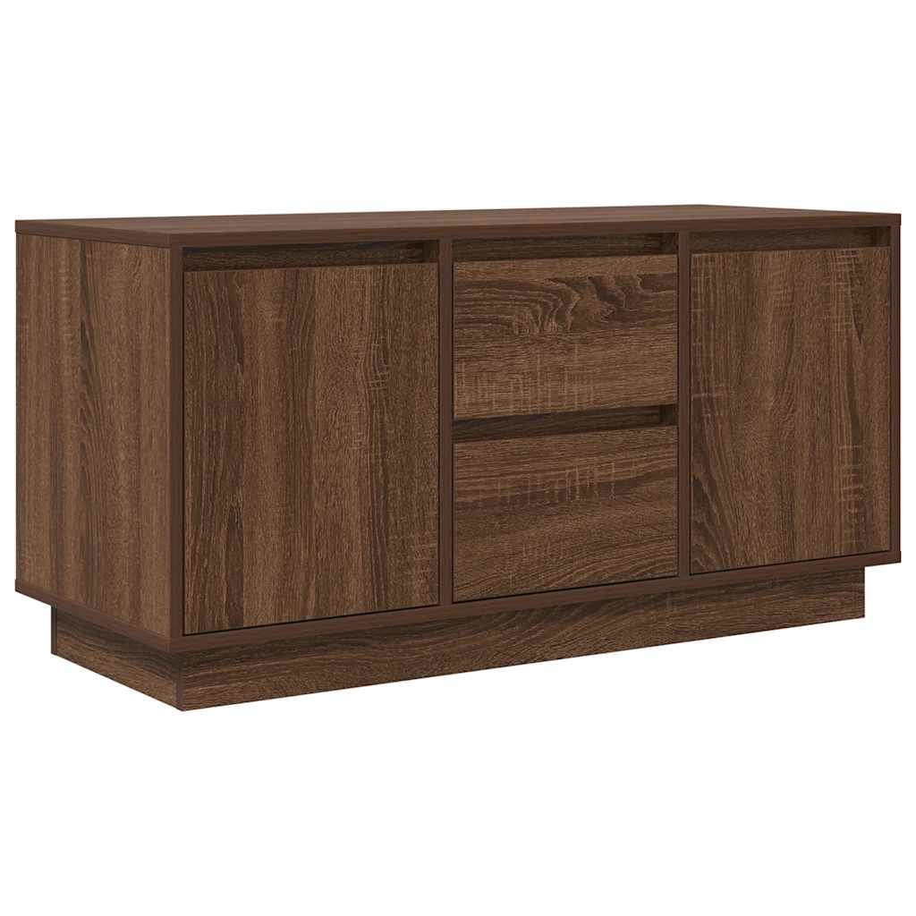 Modern Wooden 40 Inch TV Tele Stand Unit Cabinet With LED Lights & Storage