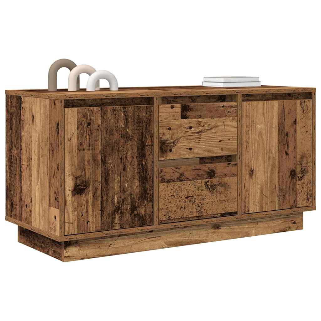 Modern Wooden 40 Inch TV Tele Stand Unit Cabinet With LED Lights & Storage