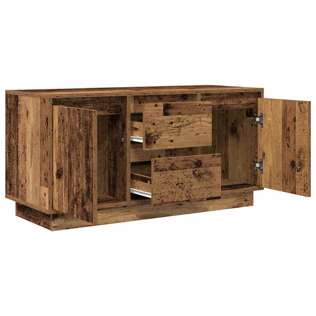Modern Wooden 40 Inch TV Tele Stand Unit Cabinet With LED Lights & Storage