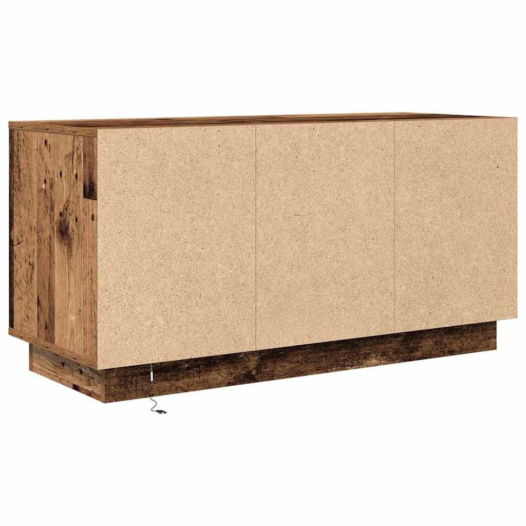 Modern Wooden 40 Inch TV Tele Stand Unit Cabinet With LED Lights & Storage