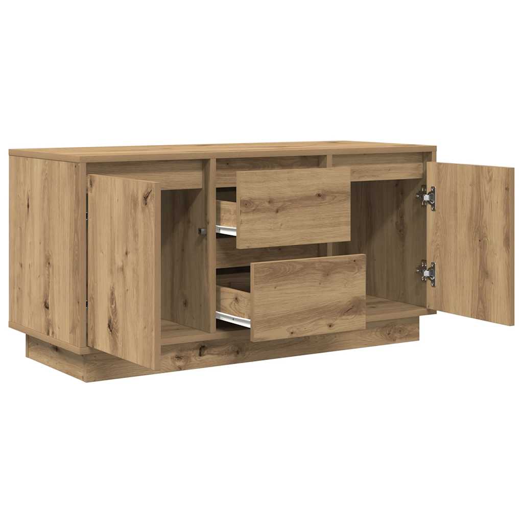 Modern Wooden 40 Inch TV Tele Stand Unit Cabinet With LED Lights & Storage