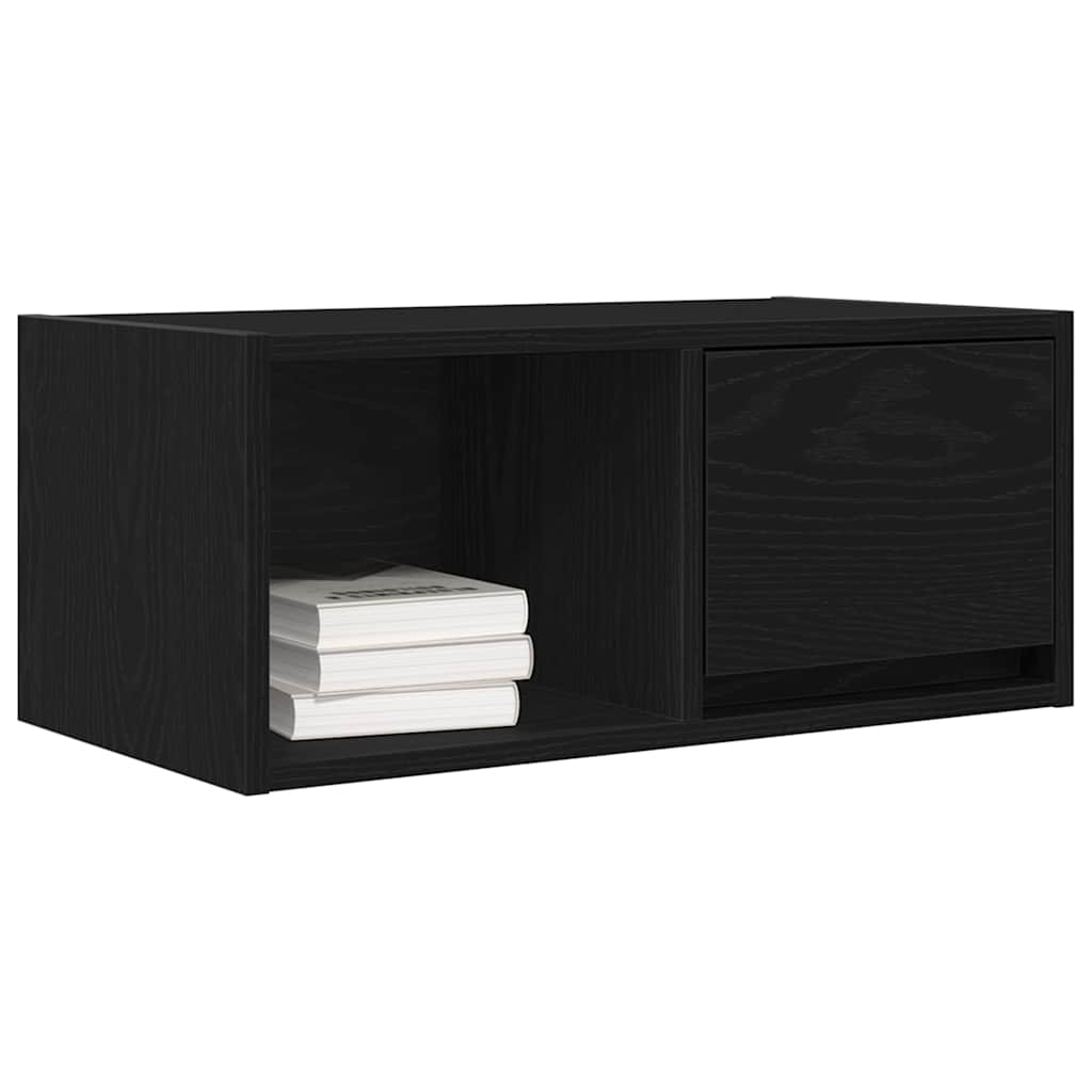 TV Cabinet Black Oak 60x31x25.5 cm Engineered Wood