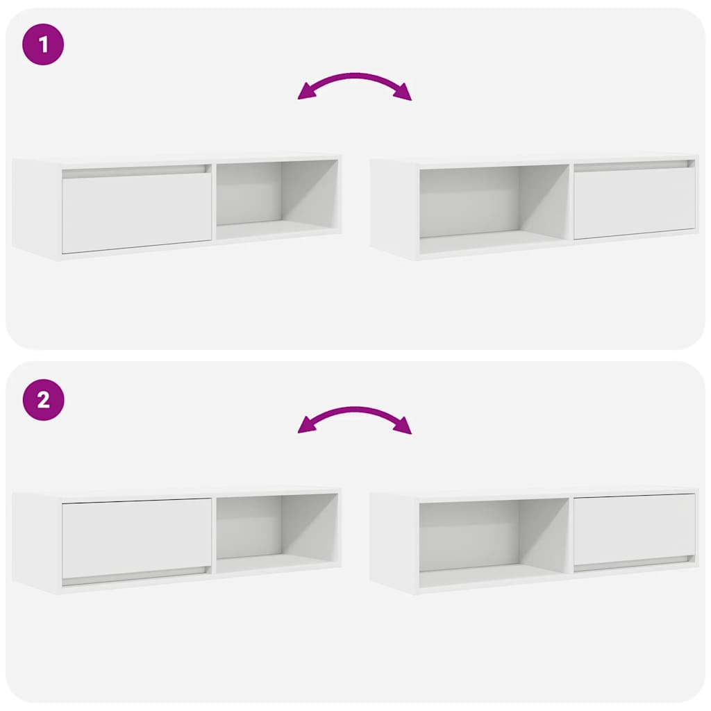TV Cabinet White 100x31x25.5 cm Engineered Wood