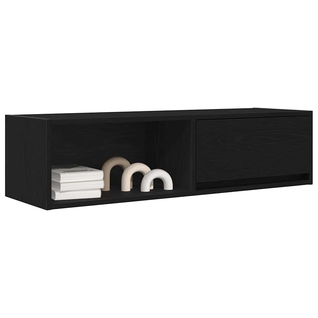 TV Cabinets 2 pcs Black Oak 100x31x25.5 cm Engineered Wood