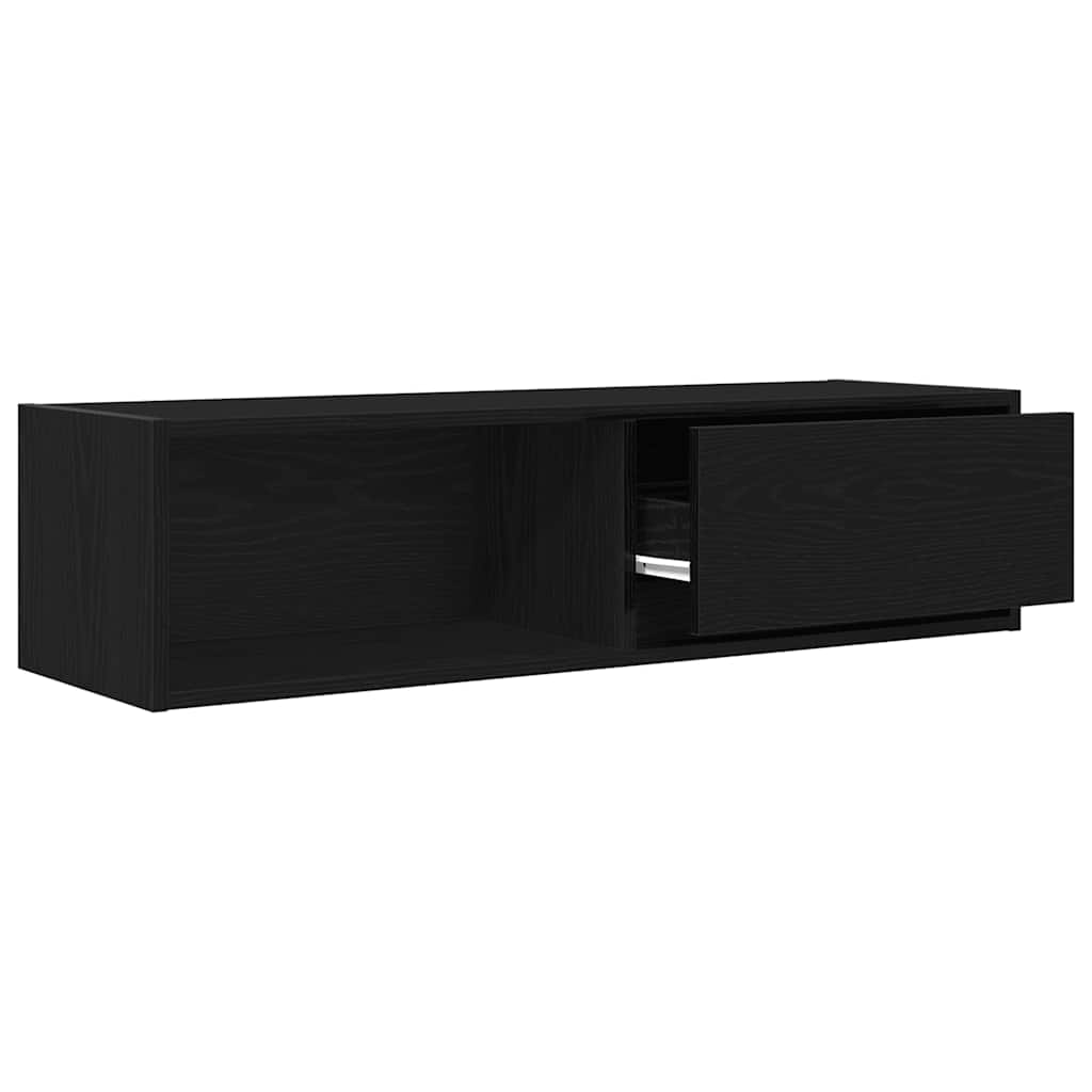 TV Cabinets 2 pcs Black Oak 100x31x25.5 cm Engineered Wood