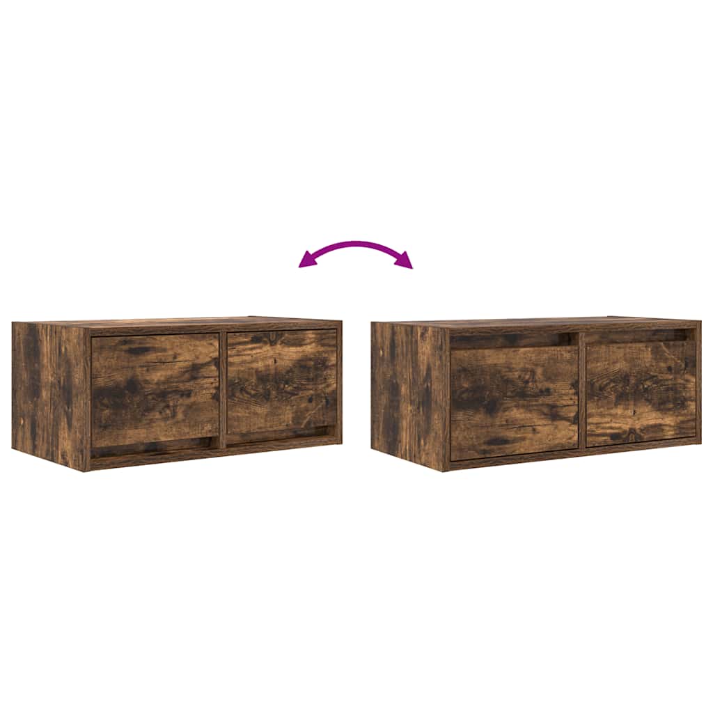 TV Cabinet Smoked Oak 60x31x25.5 cm Engineered Wood