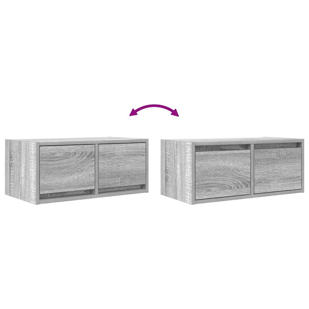 TV Cabinets 2 pcs Grey Sonoma 60x31x25.5 cm Engineered Wood