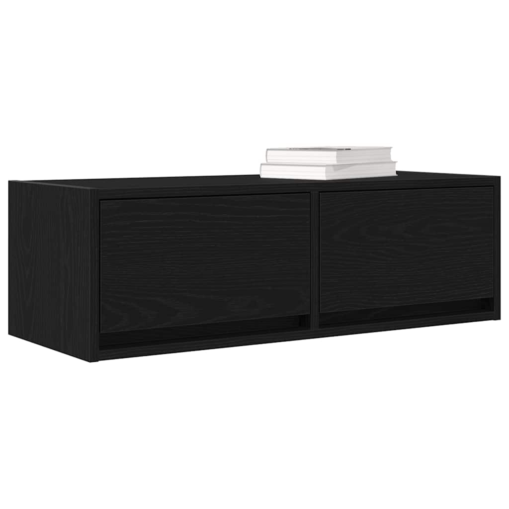 TV Cabinets 2 pcs Black Oak 80x31x25.5 cm Engineered Wood