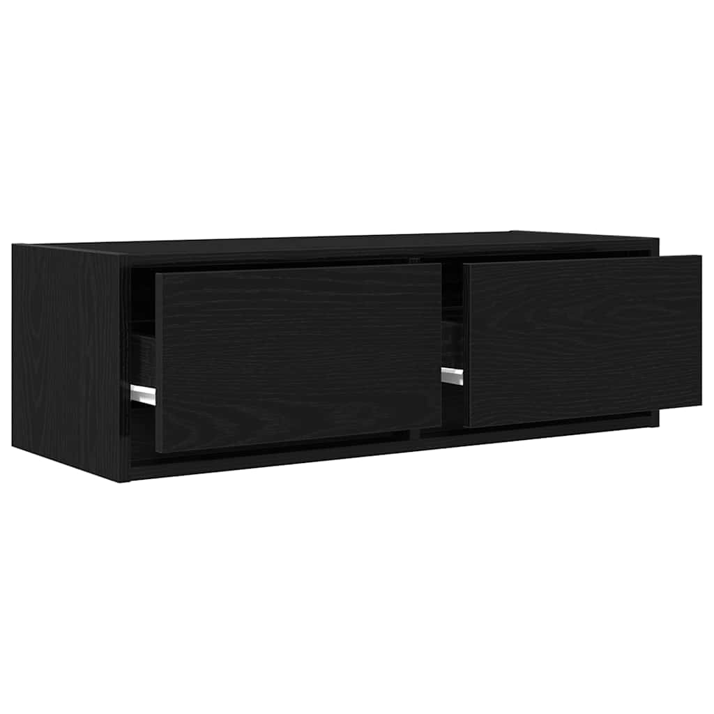 TV Cabinets 2 pcs Black Oak 80x31x25.5 cm Engineered Wood