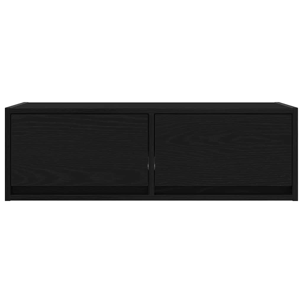 TV Cabinets 2 pcs Black Oak 80x31x25.5 cm Engineered Wood