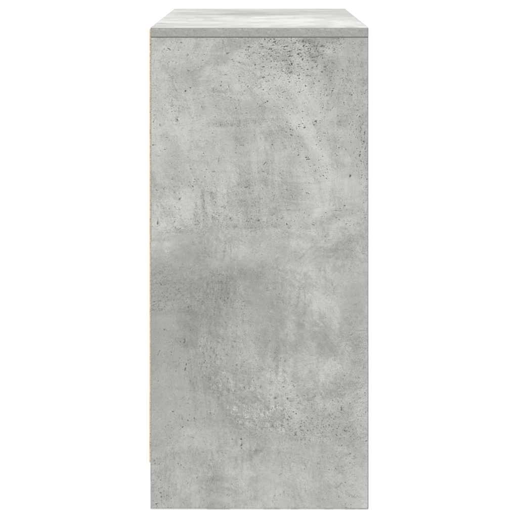 Sideboard with Drawer Concrete Grey 80x34x76 cm Engineered Wood