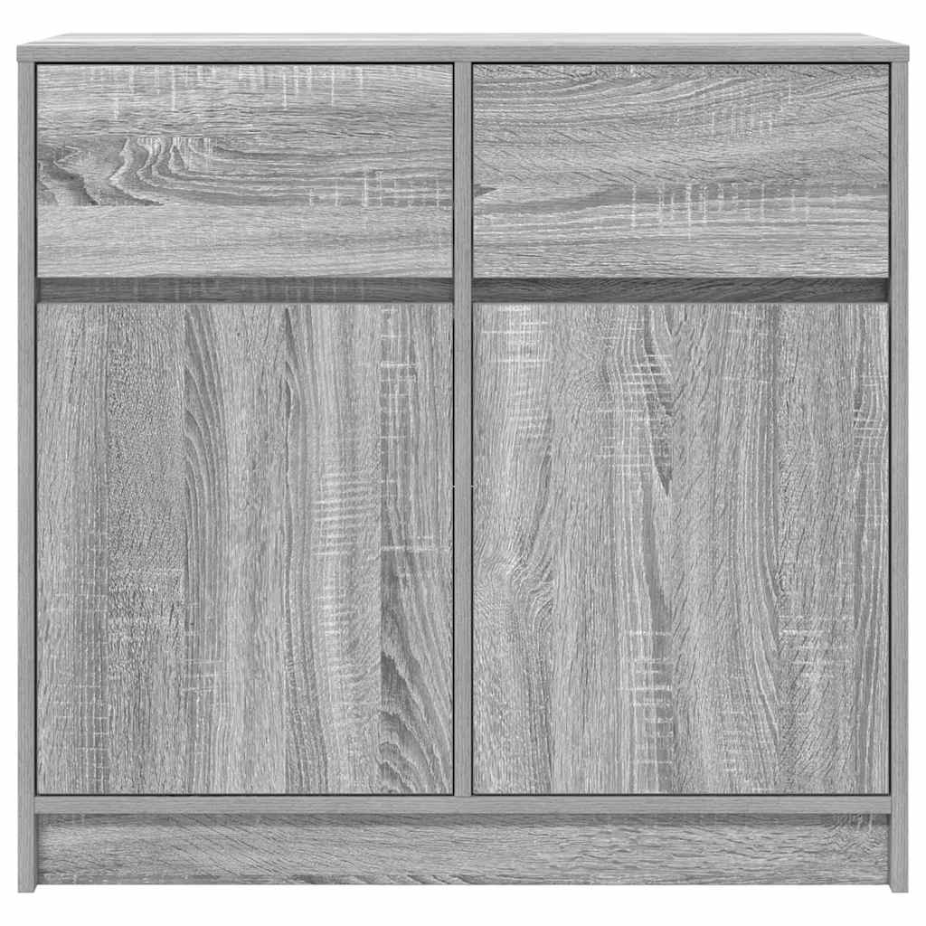 Sideboard with Drawer Grey Sonoma 80x34x76 cm Engineered Wood