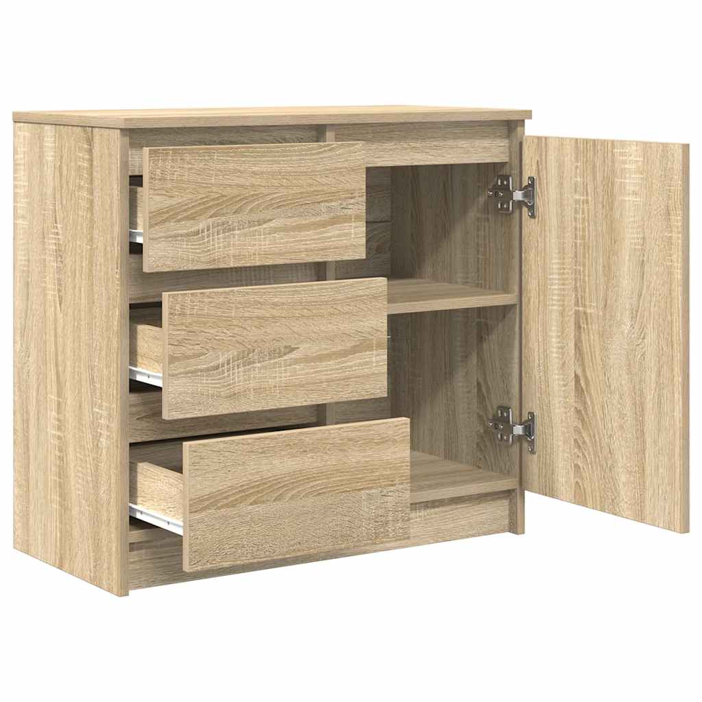 Sideboard with Drawer Sonoma Oak 71x35x65 cm Engineered Wood