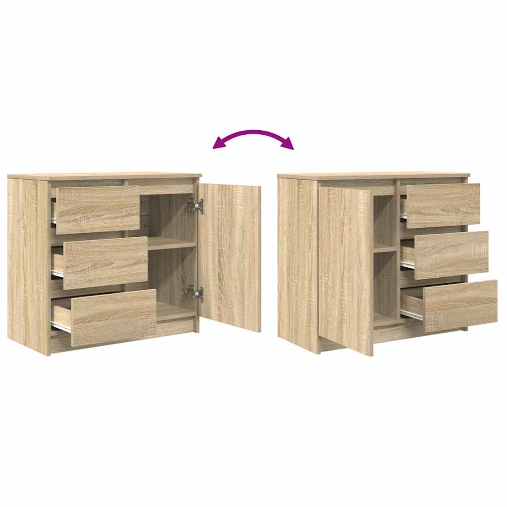Sideboard with Drawer Sonoma Oak 71x35x65 cm Engineered Wood