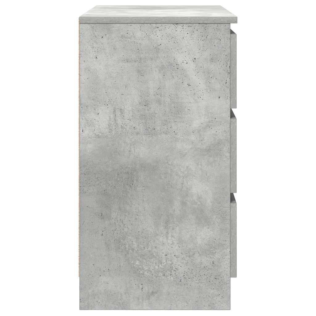 Sideboard with Drawer Concrete Grey 71x35x65 cm Engineered Wood