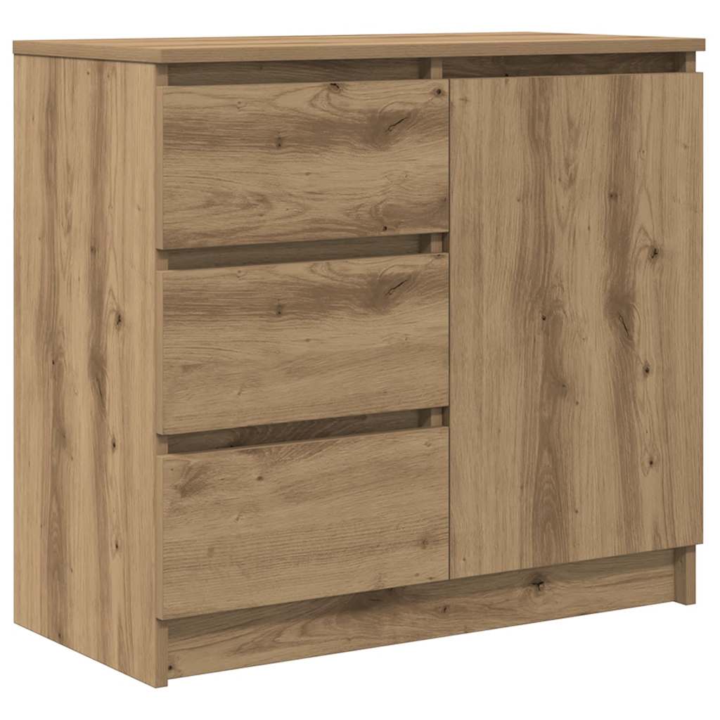 Sideboard with Drawer Artisan Oak 71x35x65 cm Engineered Wood