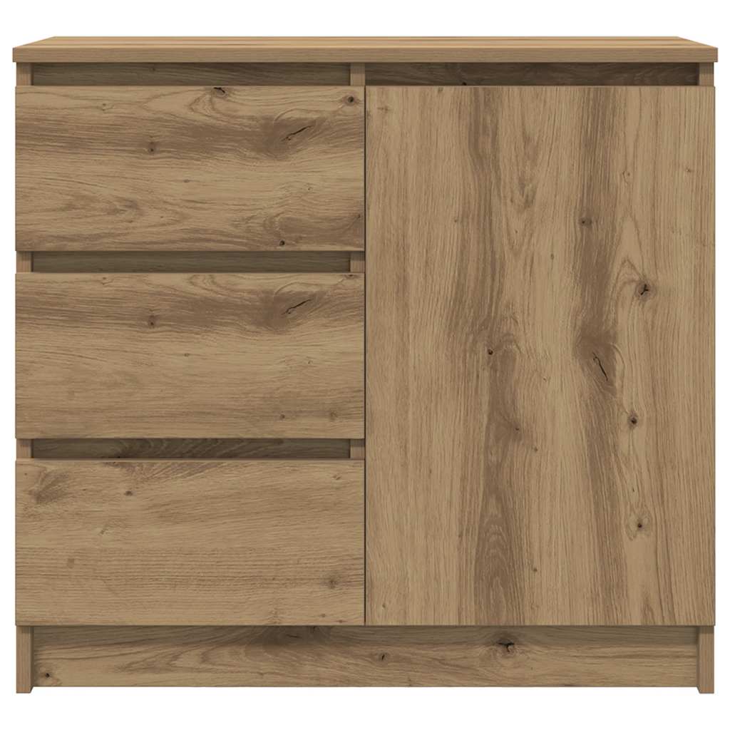 Sideboard with Drawer Artisan Oak 71x35x65 cm Engineered Wood