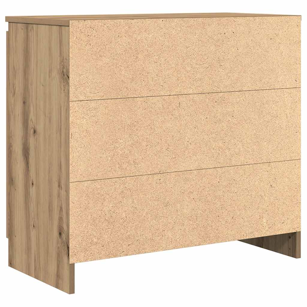 Sideboard with Drawer Artisan Oak 71x35x65 cm Engineered Wood