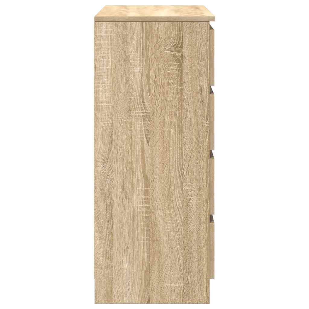 Sideboard with Drawers Sonoma Oak 71x35x84 cm Engineered Wood