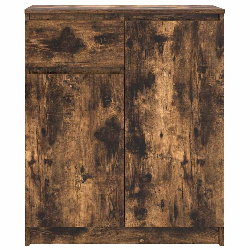 Sideboard with Drawer Smoked Oak 71x35x84 cm Engineered Wood