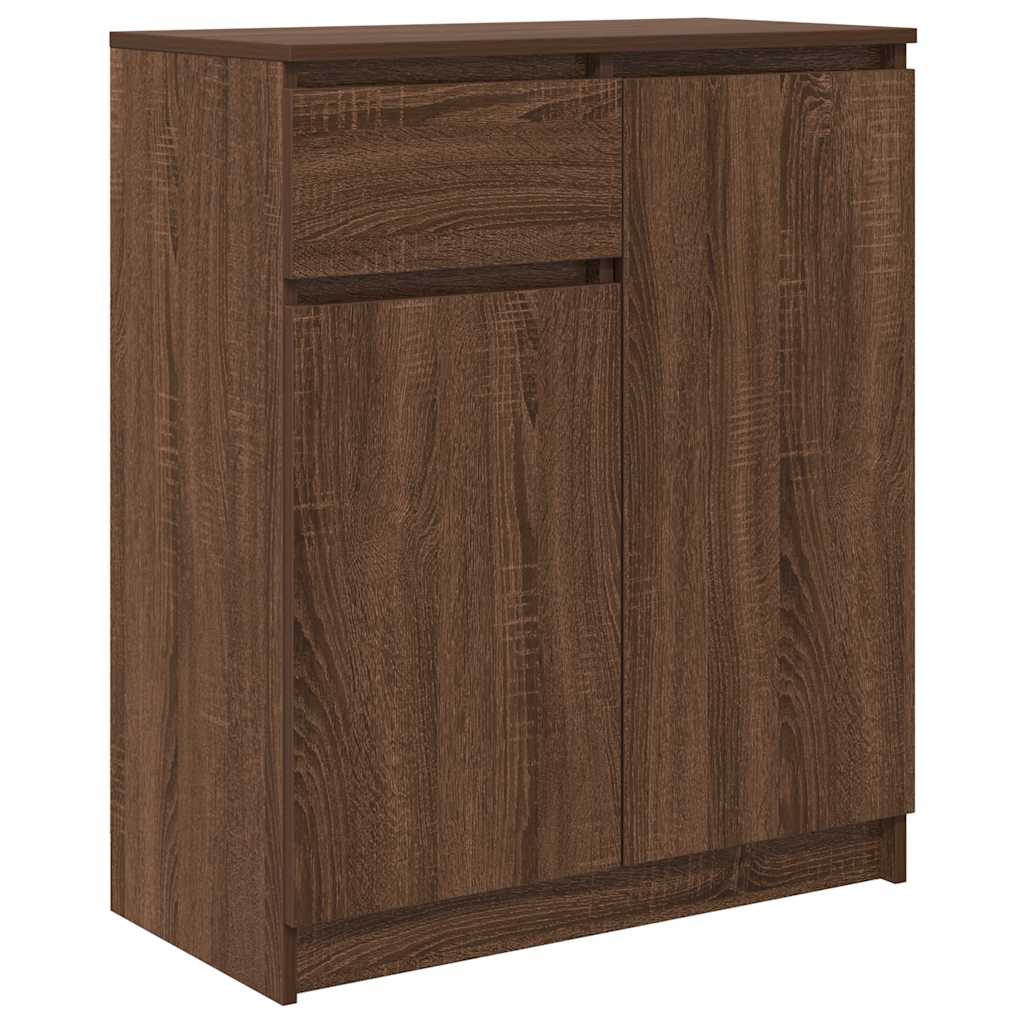 Sideboard with Drawer Brown Oak 71x35x84 cm Engineered Wood