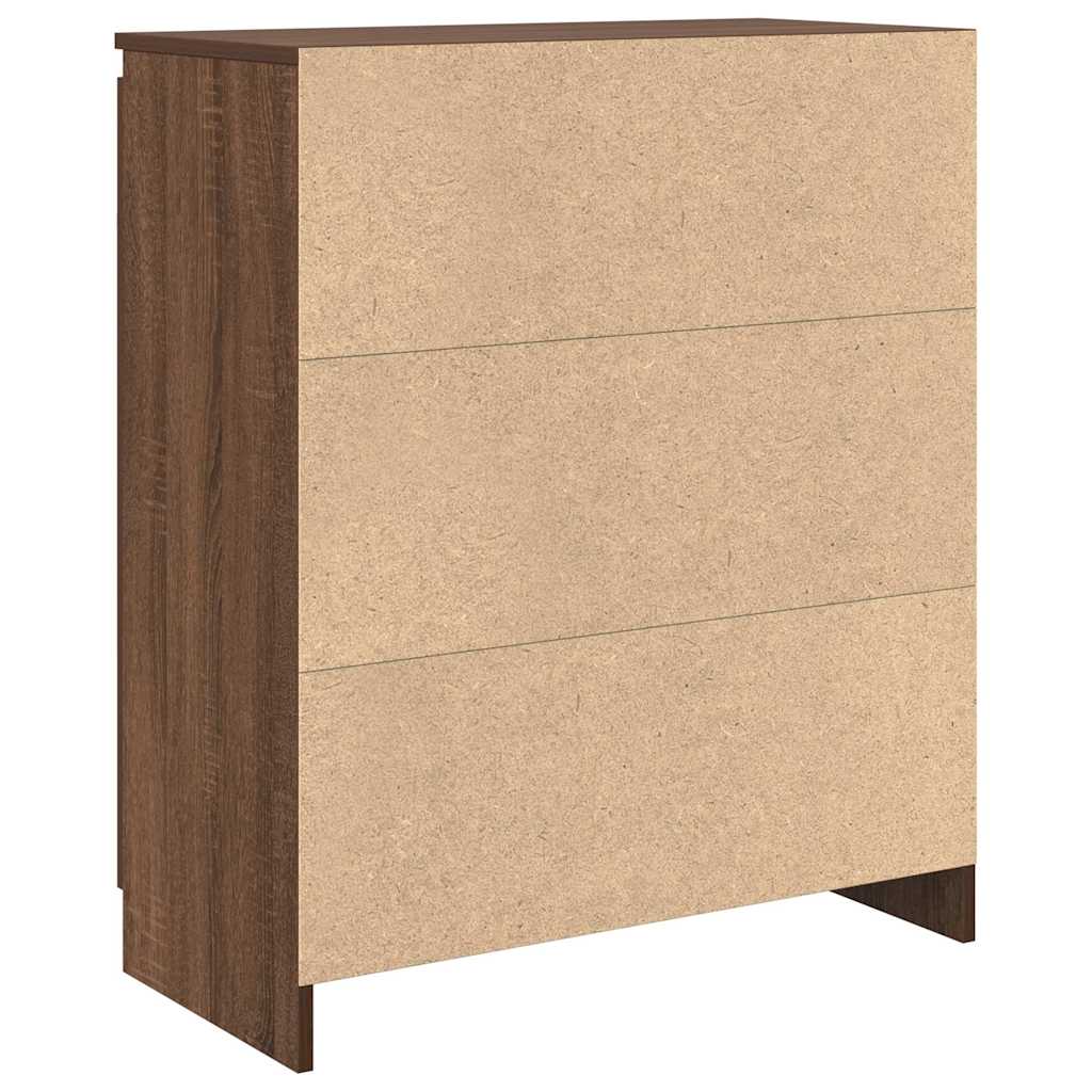 Sideboard with Drawer Brown Oak 71x35x84 cm Engineered Wood