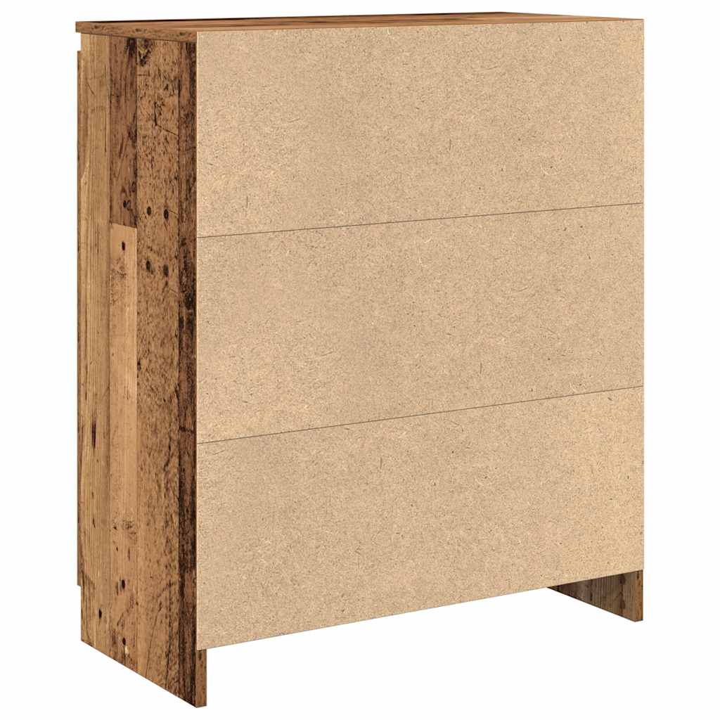 Sideboard with Drawer Old Wood 71x35x84 cm Engineered Wood